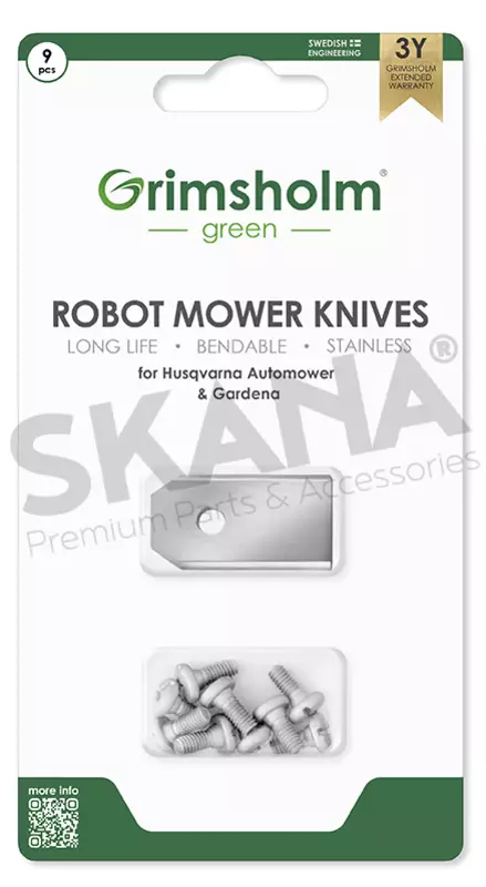 Eurogarden Teräsarja (9kpl, 0,60mm), Husqvarna Automower - Husqvarnan terät ja osat - 446-F91108338 - 1