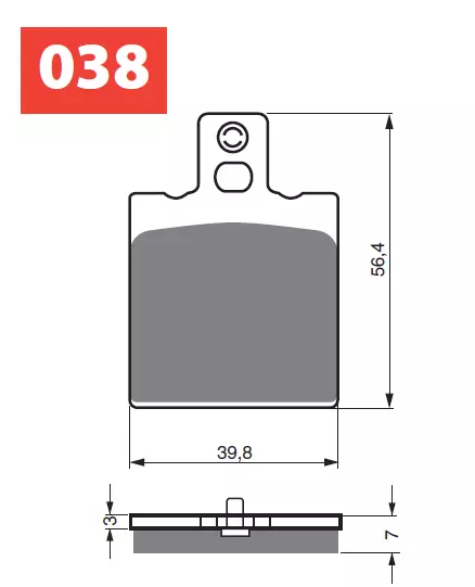 GOLDFREN Jarrupalat 038 Ceramic Carbon AD - Crossipyörän jarrupalat - 46-12-038 - 1