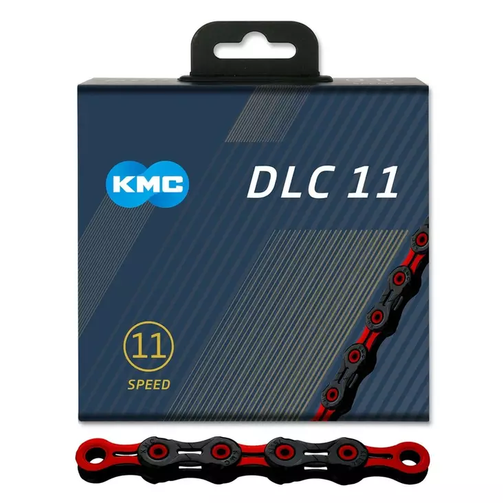 Ketju 11-v kmc dlc11, black/red, 118l - Ketjut 11-vaihteisiin - BD11BR118 - 2