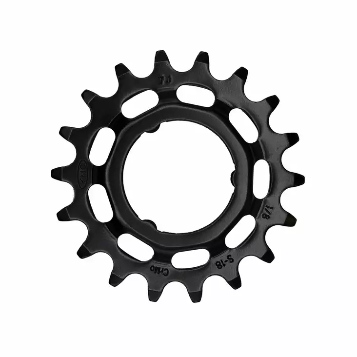 Ketjuratas KMC, E-bike Shimano 18h, taka musta, 1/8" - Sähköpyörän rattaat - BSRS5818 - 1