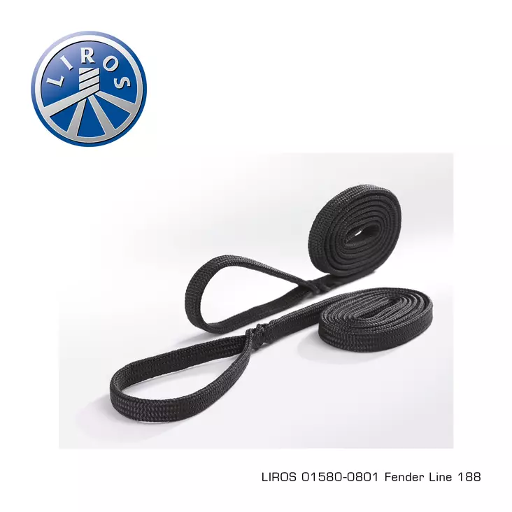 Lepuuttajanköysi, 8mmx2m lenkillä, musta - Veneen lepuuttajaköydet - 505-01580-0801-188 - 1