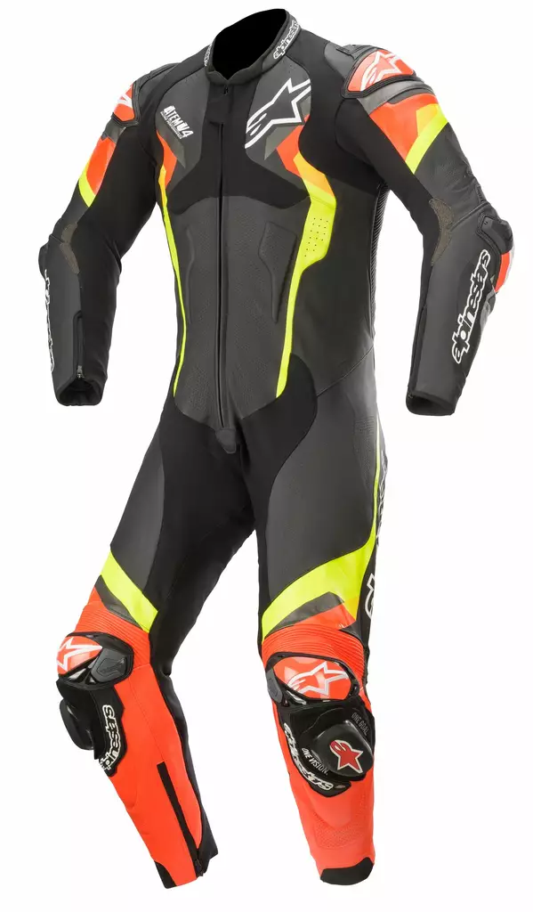 Miesten nahkapuku Alpinestars Atem v4, musta/punainen/keltainen, yksiosainen - MP Nahkapuvut - D323468 - 2