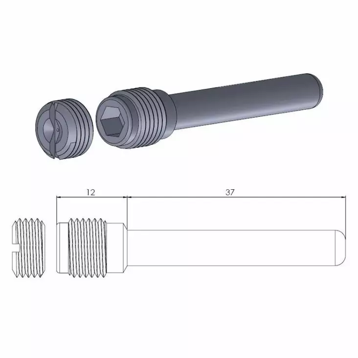 Moto-Master brake pad pin - Crossipyörän muut jarruosat - 235-213048 - 1
