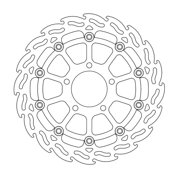 Moto-Master Flame front disc right Suzuki: GSX 600-750, SV 650 - Moottoripyörän jarrulevyt - 235-112038 - 1
