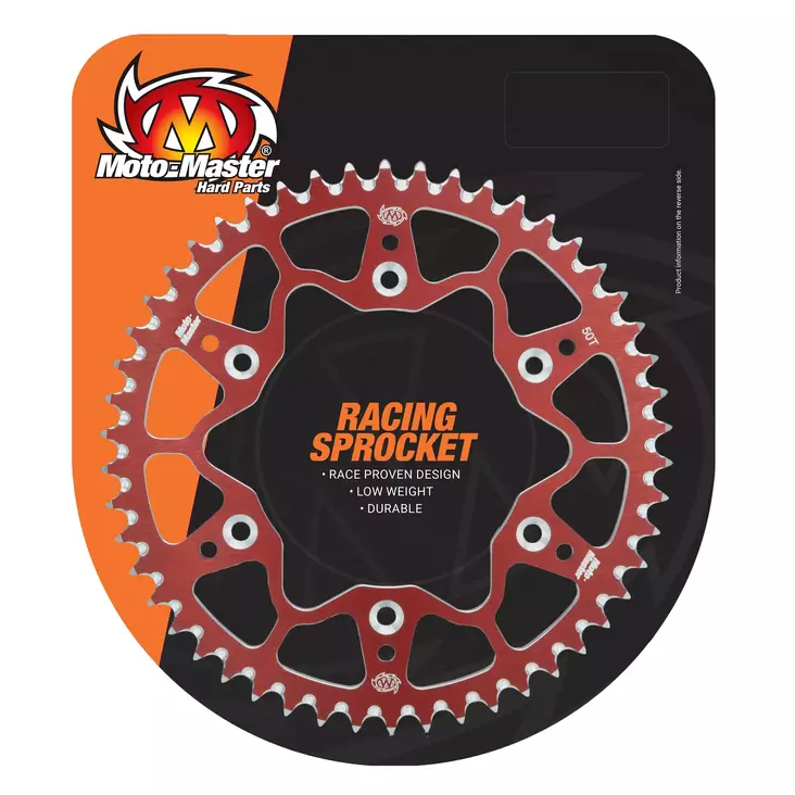 Motomaster 7075 Series Alu sprocket (Red - Crossipyörän takarattaat - 273-620022348 - 1