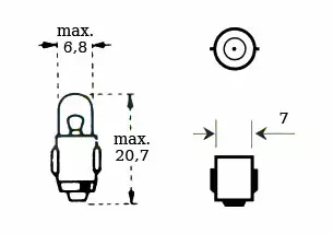 Polttimo 12v 2w Ba 7s - Polttimot - 12-71628 - 1