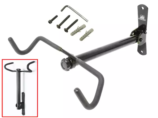 Seinäkoukku CAVO, vaaka, musta - Polkupyörän kuljetustelineet - 2998 - 1