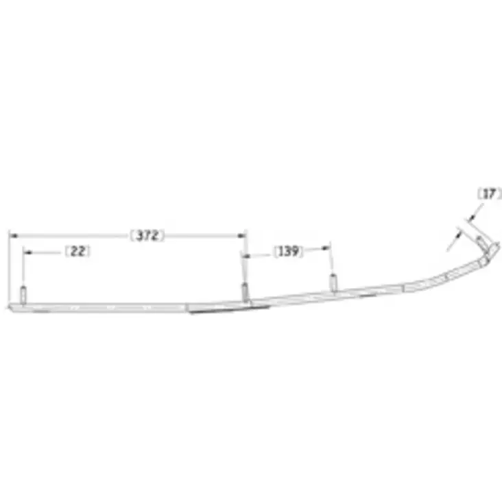 Sno-X Ripper Four ohjausrautapari 4" kovametalli, Yamaha - Moottorikelkan ohjausraudat - 881-4658 - 1