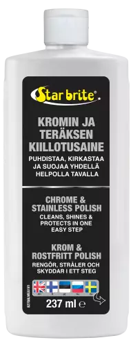 Star brite Kromin ja teräksen puhdistava kiilloke 250ml - Veneen huoltotuotteet - 136-82708 - 1