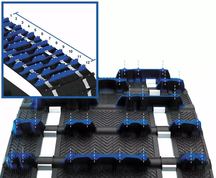 Telamatto Camso ICE Arrowhead 130, 38x348 2,86" 33mm - Moottorikelkan telamatot - 841-9438 - 2