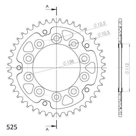 Supersprox Stealth Takaratas Kulta - Moottoripyörän takarattaat - 272-1304-RST-44-9 - 2