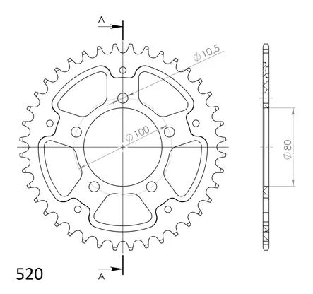 Supersprox Stealth Takaratas Kulta - Moottoripyörän takarattaat - 272-2698-RST-39-9 - 0