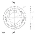 Supersprox Stealth takaratas KA KX80/85 Gold 51 - Crossipyörän takarattaat - 272-457-RST-51-9 - 1