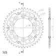 Supersprox Stealth Takaratas Kulta - Moottoripyörän takarattaat - 272-1304-RST-44-9 - 2