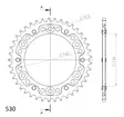 Supersprox Stealth Takaratas Kulta - Moottoripyörän takarattaat - 272-1306-RST-42-9 - 2