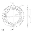 Supersprox Stealth Takaratas Kulta - Moottoripyörän takarattaat - 272-1307-RST-42-9 - 1