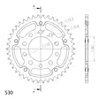 Supersprox Stealth Takaratas Kulta - Moottoripyörän takarattaat - 272-1334-RST-42-9 - 0