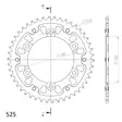 Supersprox Stealth Takaratas Kulta - Moottoripyörän takarattaat - 272-300-RST-46-9 - 1