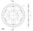 Supersprox Stealth Takaratas Kulta - Moottoripyörän takarattaat - 272-478-RST-46-9 - 2