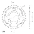 Supersprox Stealth Takaratas Kulta - Moottoripyörän takarattaat - 272-489-RST-41-9 - 2