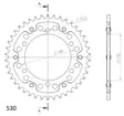 Supersprox Stealth Takaratas Kulta - Moottoripyörän takarattaat - 272-499-RST-42-9 - 2