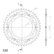 Supersprox Stealth Takaratas Kulta - Moottoripyörän takarattaat - 272-5-RST-45-9 - 2