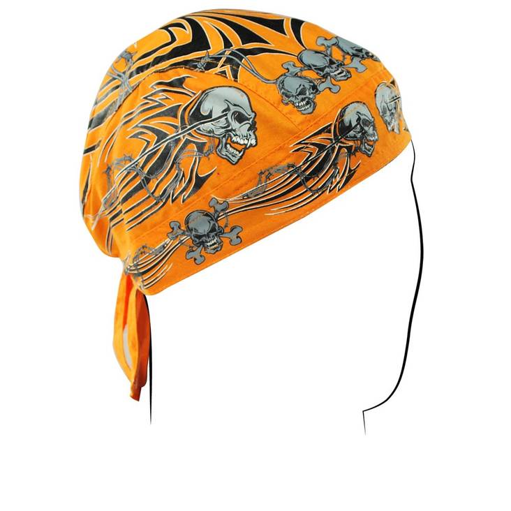 Päähine Orange Tribal Skull - Neopreenimaskit ja huivit - Z669 - 1