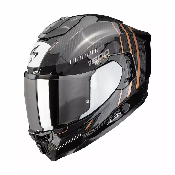 SCORPION kypärä EXO-1500 CARBON AIR ZITY, musta/kupari - Umpikypärät - 649-26129 - 1