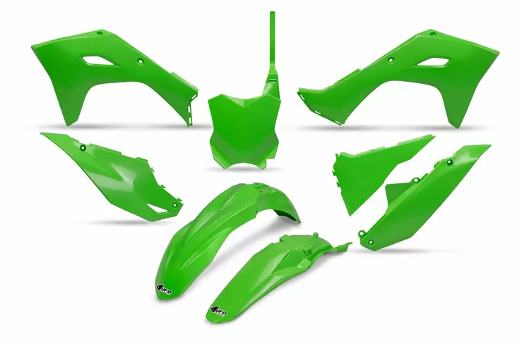 UFO Muovisarja 5-osainen OEM Vihreä KX250F 25–.. KX450F 24–.. - Crossipyörän muovisarjat - 650-K231-999 - 1