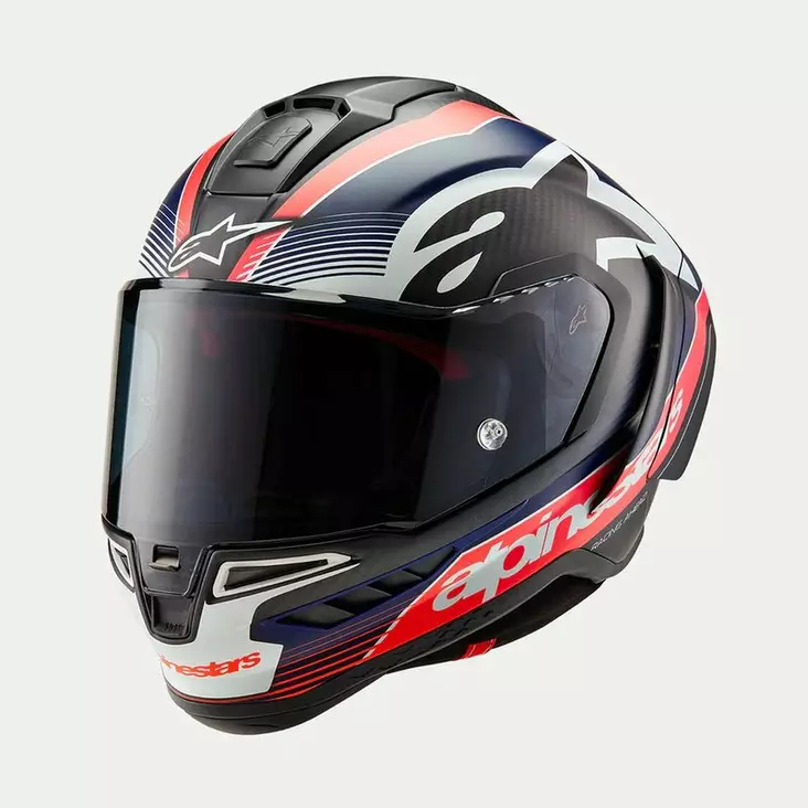 MP-Kypärä Alpinestars Supertech R10 Team, musta/carb/sininen/valkoinen - Umpikypärät - D489529 - 1