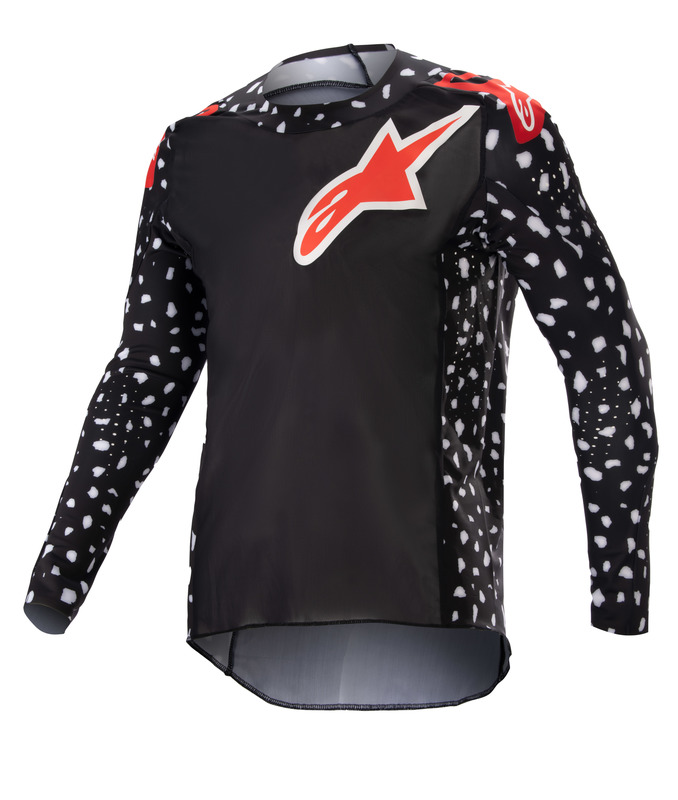 Alpinestars crossipaita Racer Nuorten North Musta/Neon Punainen - Lasten crossipaidat - D437979 - 2