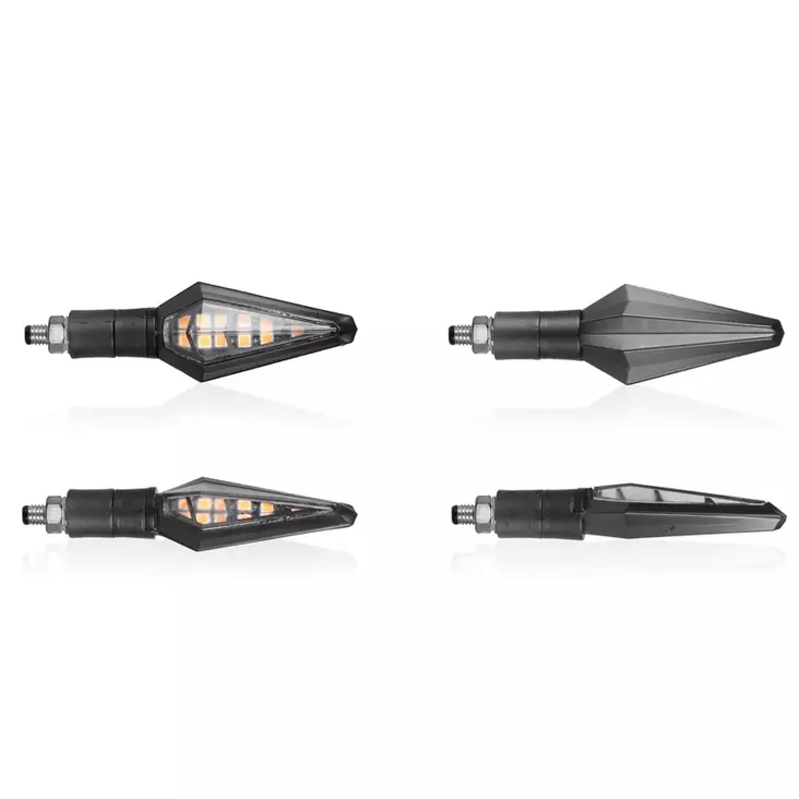 Chaft Teaser LED vilkut, musta, pari - Moottoripyörän vilkut - IN1129 - 1