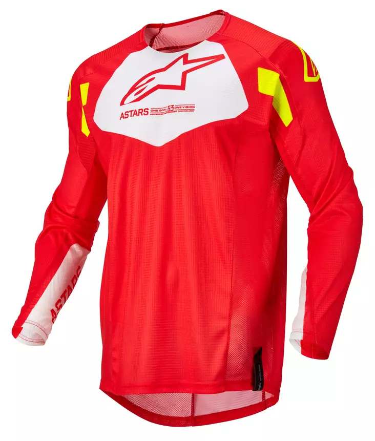 Crossipaita Alpinestars Techstar Factory, punainen/valkoinen/keltainen - Crossipaidat - D393999 - 1
