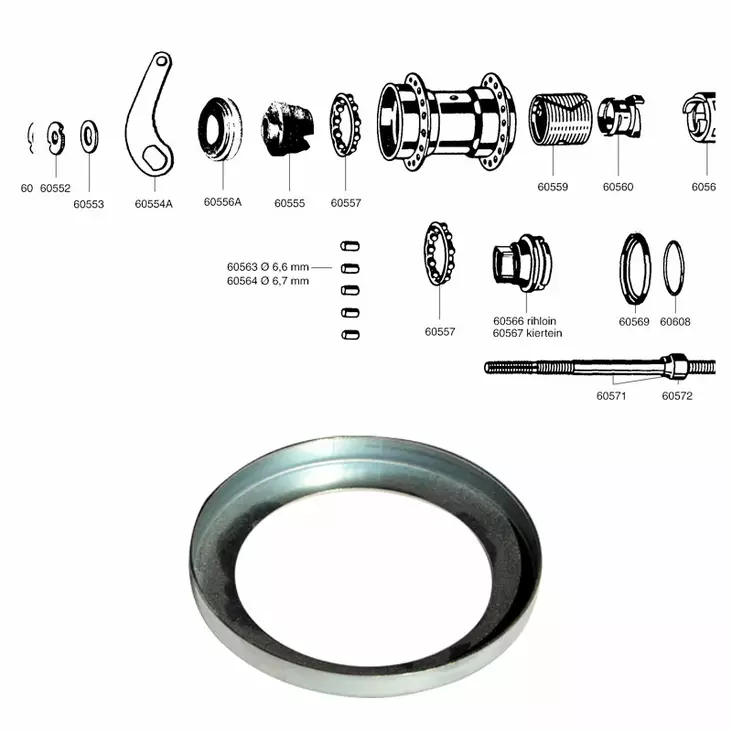 Favorit 1-v, pölysuoja oikea - Polkupyörän takanapa Favorit 1-v - 60569 - 1