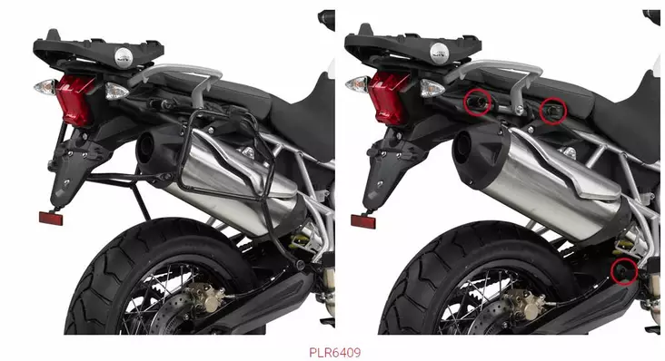 GIVI TUBULAR PANN.HOLDER TRIUMPH - Moottoripyörän laukkujen kiinnikesarjat - 322-PLR6409 - 1