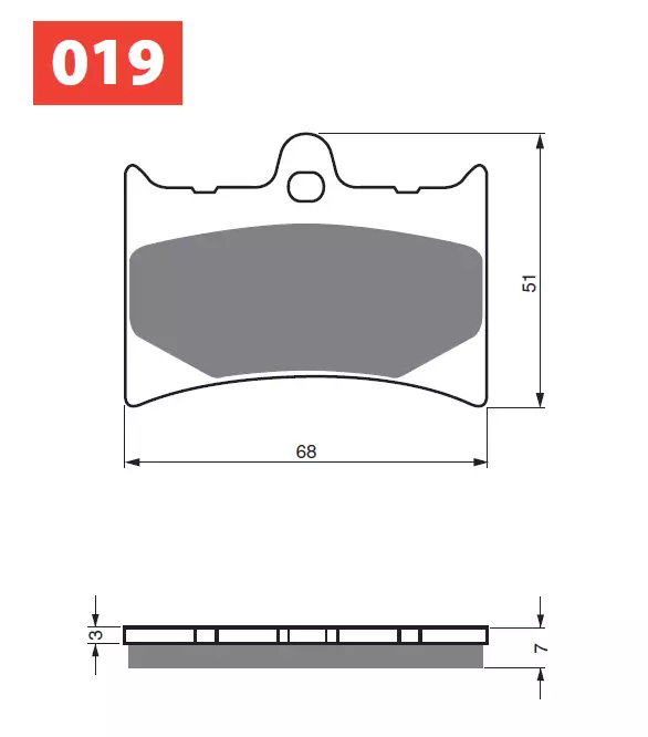 GOLDFREN Jarrupalat 019 Ceramic Carbon AD - Crossipyörän jarrupalat - 46-12-019 - 1