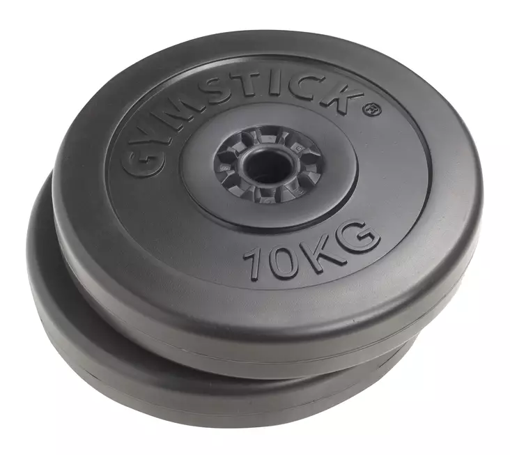 Gymstick vinyylilevypainot 2 x 10kg - Levypainot ja tangot - GS61109 - 1