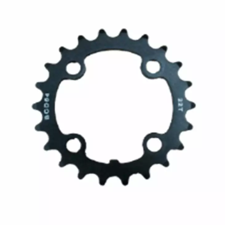 Ketjuratas, MTB 22h, BCD 104, teräs, musta - Polkupyörän kierteelliset ketjurattaat - 51449 - 1