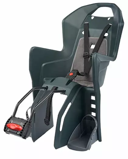 Lastenkuljetusistuin POLISPORT Koolah runkokiinnike, tummanharmaa/hopea - Polkupyörän lastenistuimet ja kärryt - 8631400009 - 1