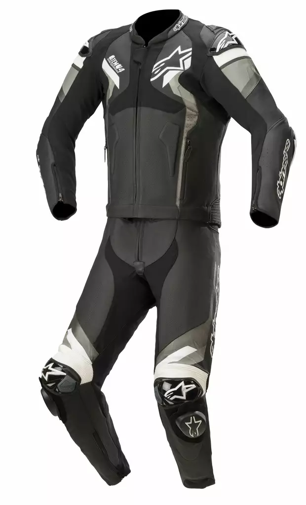 Miesten nahkapuku Alpinestars Atem v4, musta/valkoinen, kaksiosainen - MP Nahkapuvut - D323489 - 1