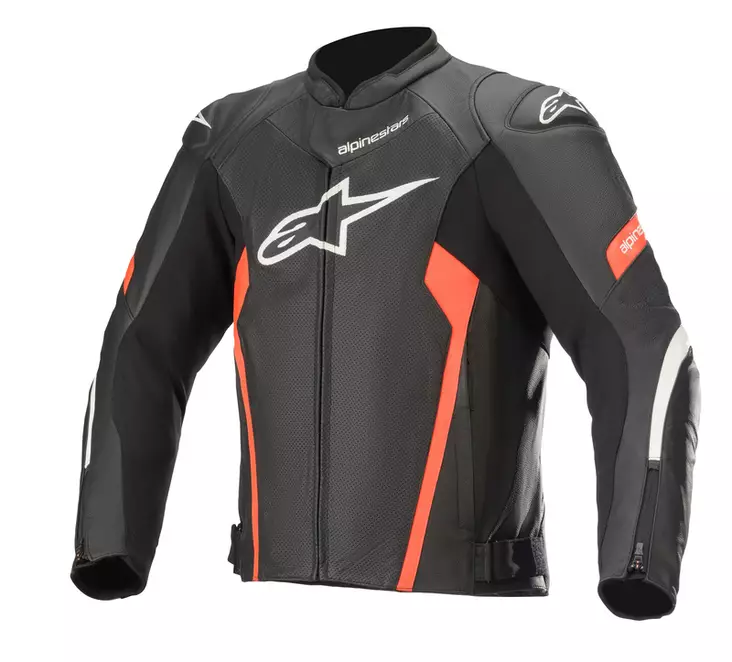MP nahkatakki Alpinestars Faster AirFlow v2, musta/punainen - MP Nahkatakit - D372709 - 2