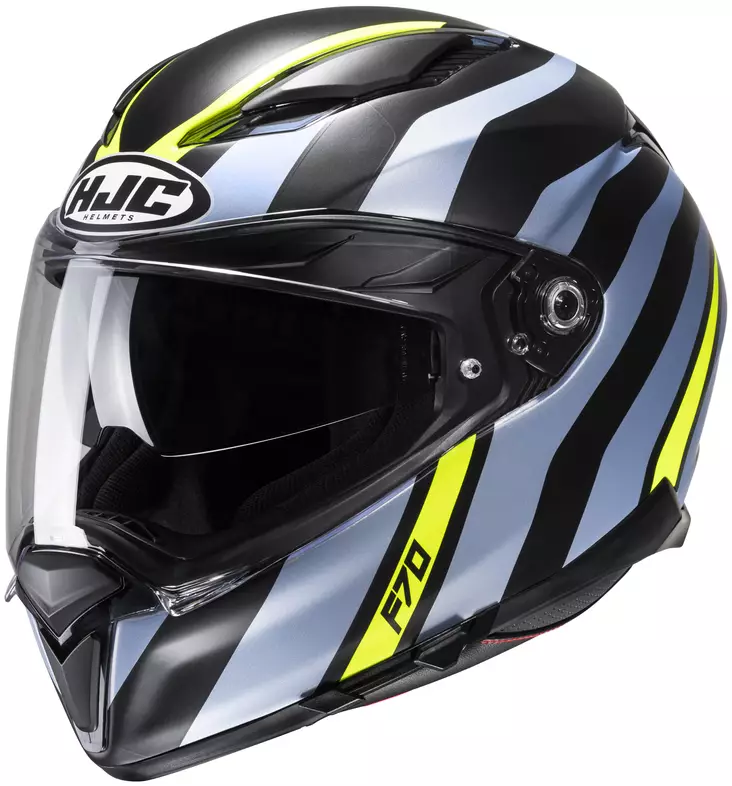 Moottoripyöräkypärä HJC F70 Galla, musta/fluo keltainen MC3HSF - Umpikypärät - 630-23059 - 1