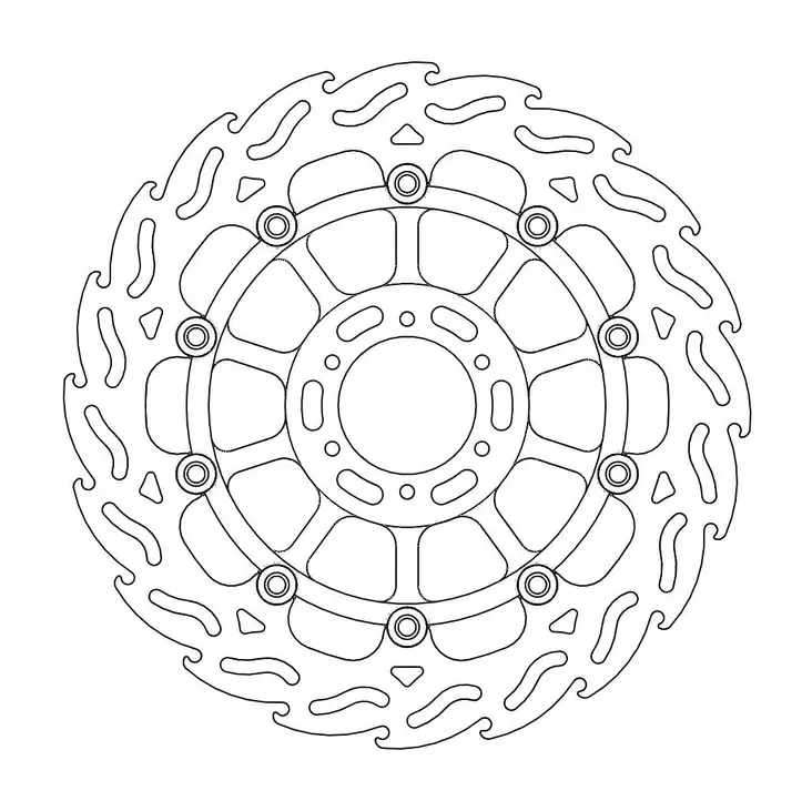 Moto-Master Flame front disc left Honda: CBR 1100 XX, X Eleven 1100 - Moottoripyörän jarrulevyt - 235-113019 - 1