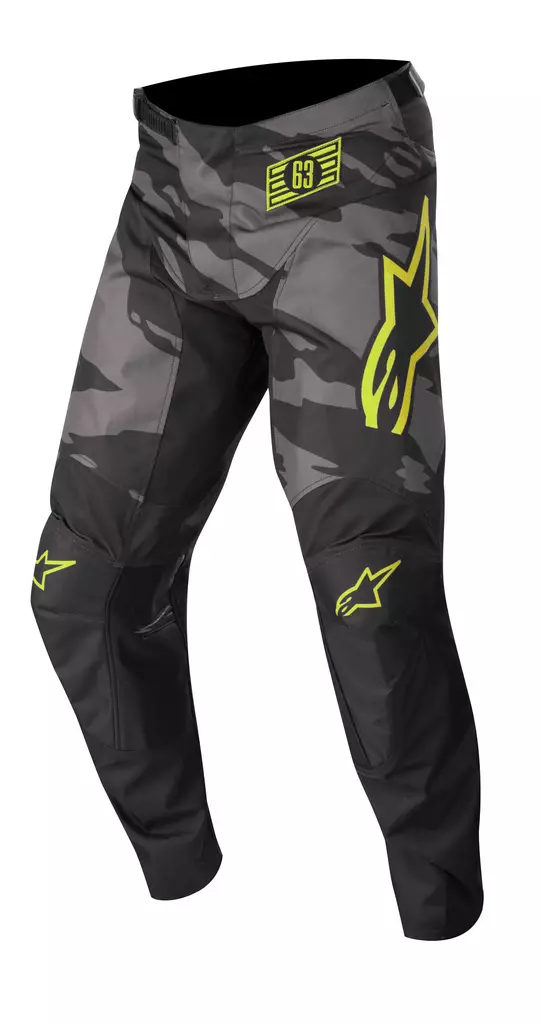 Nuorten crossihousut Racer Tactical musta/harmaa/keltainen - Lasten crossihousut - D393829 - 1