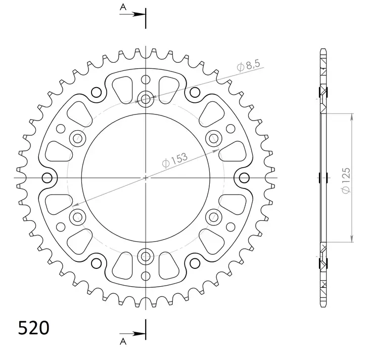 Supersprox Stealth takaratas HO CR/CRF 87- Gold 48 - Crossipyörän takarattaat - 272-210-RST-48-9 - 1