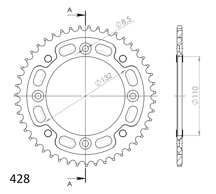 Supersprox Stealth takaratas KTM SX85 Gold 46 - Crossipyörän takarattaat - 272-898-RST-46-9 - 1