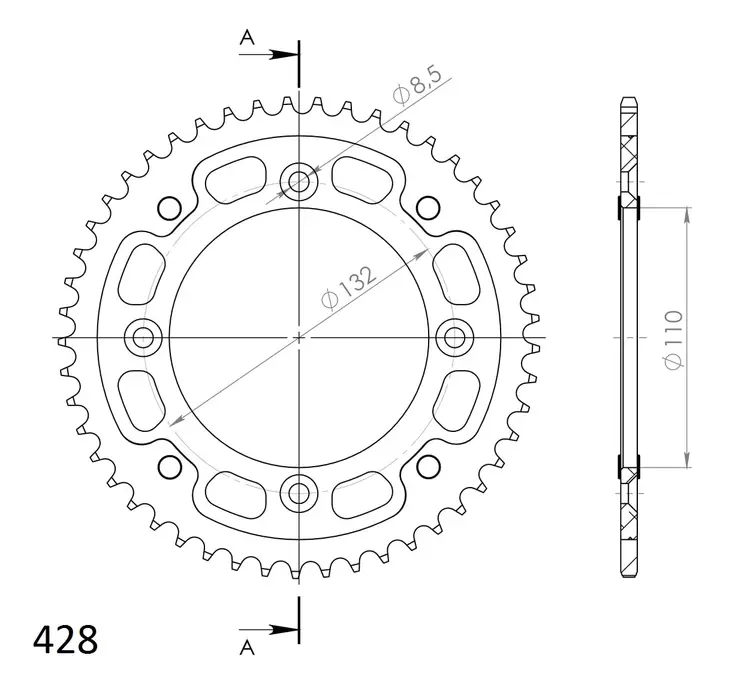 Supersprox Stealth takaratas KTM SX85 Gold 49 - Crossipyörän takarattaat - 272-898-RST-49-9 - 1