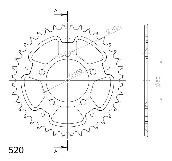 Supersprox Stealth Takaratas Kulta - Moottoripyörän takarattaat - 272-2698-RST-40-9 - 0