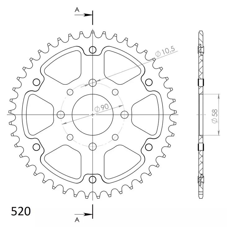 Supersprox Stealth Takaratas Kulta - Moottoripyörän takarattaat - 272-273-RST-45-9 - 0