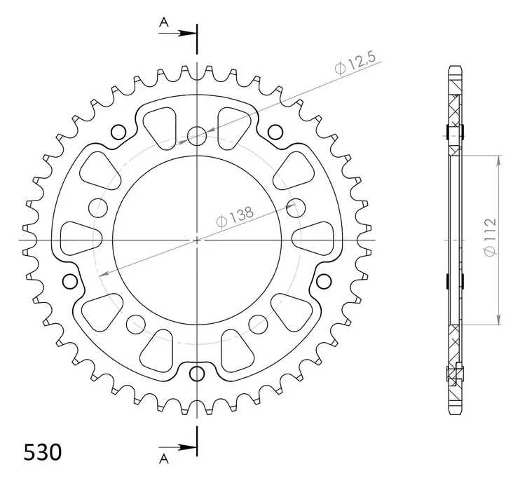 Supersprox Stealth Takaratas Kulta - Moottoripyörän takarattaat - 272-302-RST-44-9 - 1
